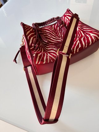 Borsa Primadonna Zebra Rossa Beige