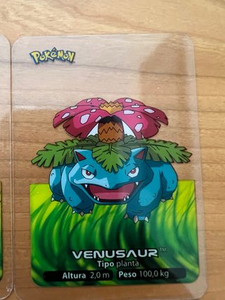 Lamincards Pokémon (Bulbasaur, Charmander, etc.)