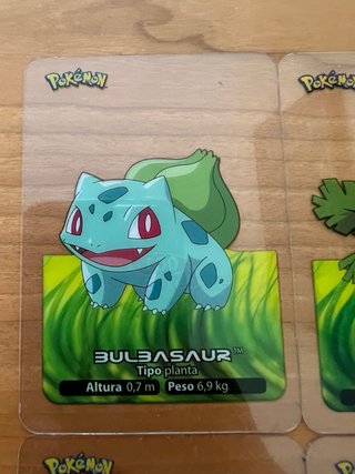 Lamincards Pokémon (Bulbasaur, Charmander, etc.)