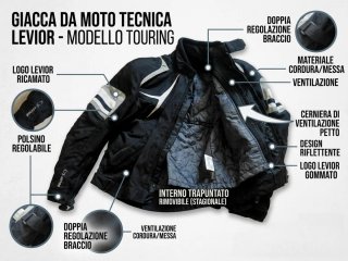Giacca Moto Levior Touring Uomo 4 Stagioni TG S