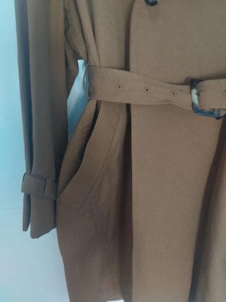 Abrigo gabardina marrón
