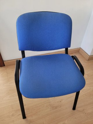 Lote 2 Sillas Oficina Azul/Negro