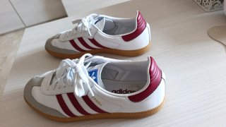 Zapatillas Adidas Samba Hombre Granate Blancas