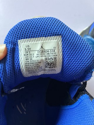 Botines Jordan Azul y Blanco