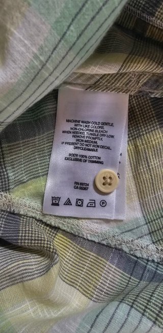 Camisa Columbia Algodón Talla S