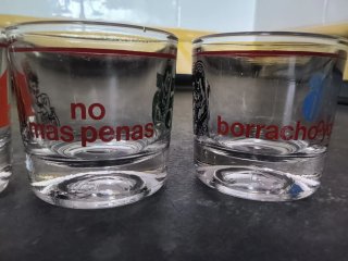 6 Vasos de chupito numerados