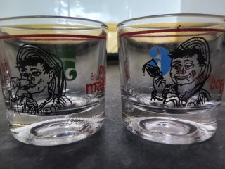 6 Vasos de chupito numerados