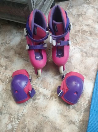 Patines Oxelo Niña Talla 30-32 Rosa/Morado,pocouso