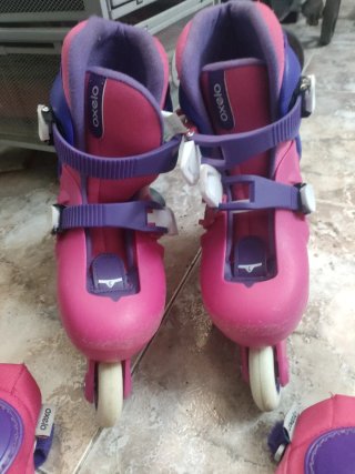Patines Oxelo Niña Talla 30-32 Rosa/Morado,pocouso