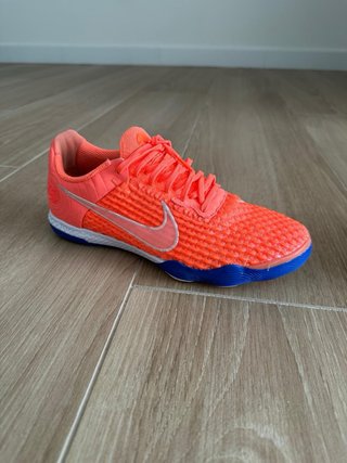 Zapatillas fútbol sala naranja y azul