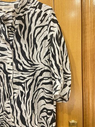 Camisola de playa con estampado cebra