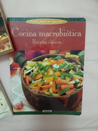 Lote 3 libros Cocina Macrobiótica y vegetariana.