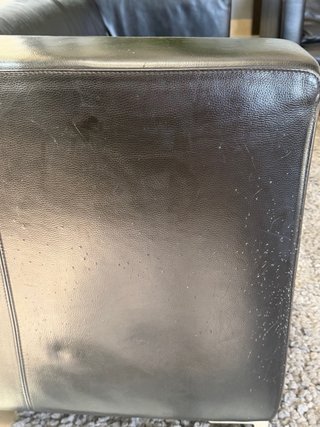 Sofá y 2 sillones de cuero negro alto calidad