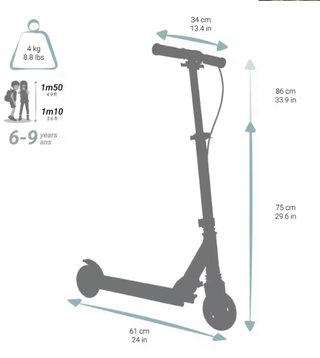 Patinete Oxelo Decathlon Azul