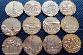 COLECCIÓN COMPLETA 12 MEDALLAS CEE