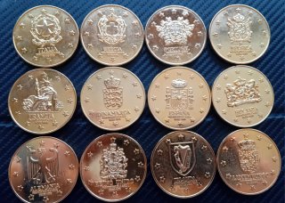 COLECCIÓN COMPLETA 12 MEDALLAS CEE