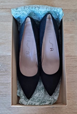 Zapatos Unisa Ante Negro Talla 37.5