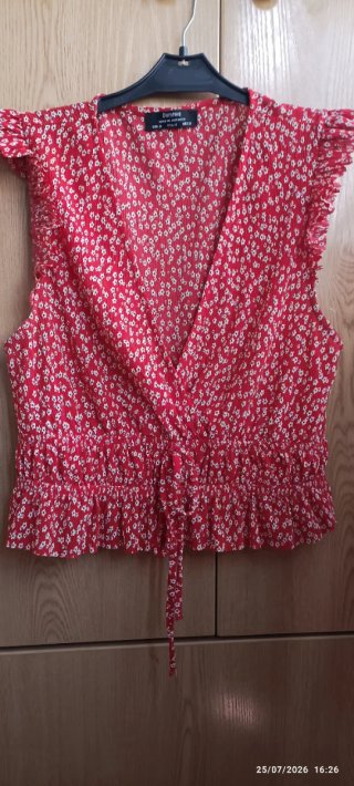 Blusa corta estampada