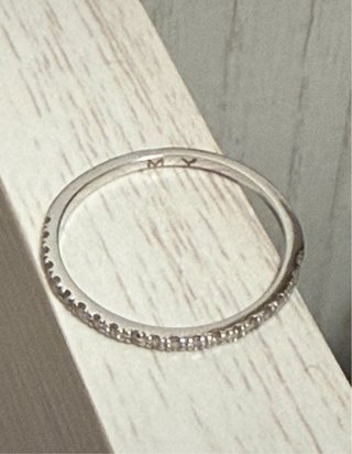Alianza oro blanco 18k con diamantes