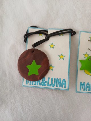 Lote bisutería arte Pendientes y Colgante Estrella