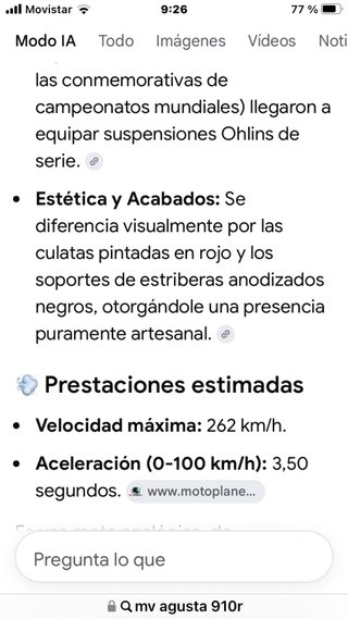 MV Agusta Brutale 910R (Cambio por Honda VFR 400R)