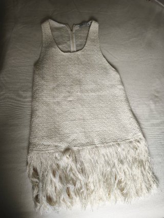 Top Zara flecos T.XS