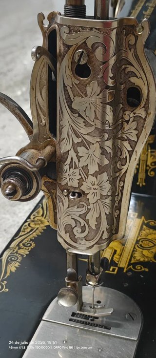 Máquina de coser Singer antigua Esfinge 15K