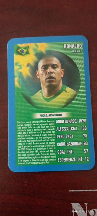 Carta Ronaldo Brasile - Calciatore
