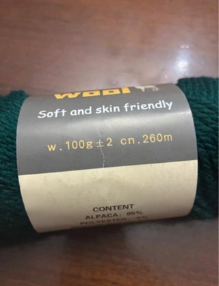5 gomitoli filato Alpaca wool verde scuro