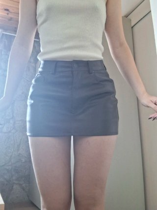 Minifalda pantalón marrón burdeos