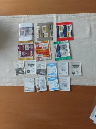 6 bustine figurine Panini + figurine campioni