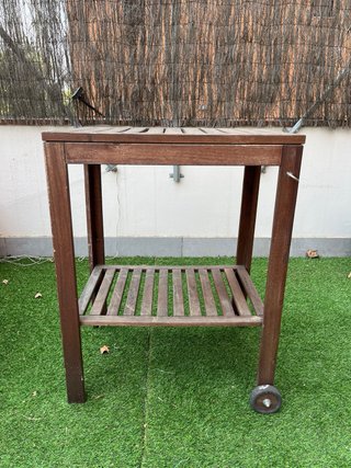 Mesa auxiliar exterior IKEA Applaro madera