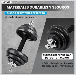 Set Mancuernas 20kg Hierro Fundido