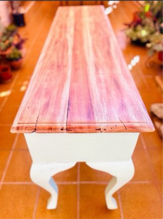 Mueble auxiliar madera y espejo