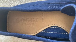 Mocasines Boggi Milano ante azul talla 44