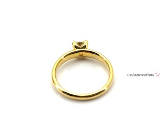 sortija oro 18k con piedra con diamante