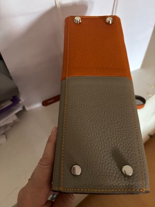 Borsa Hermes Grigio e Arancione 35cm