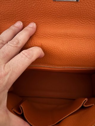 Borsa Hermes Grigio e Arancione 35cm