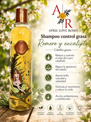 Shampoo Control Grasa Romero y Eucalipto