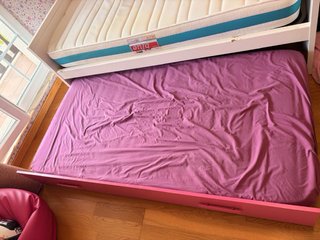 Cama nido 90x190 rosa y blanca