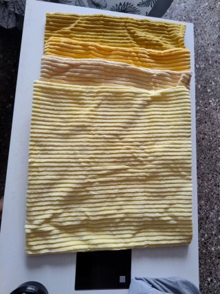 Lote 4 Fundas Cojín Corduroy Amarillo