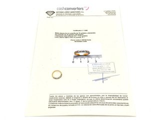 sortija oro 18k con piedra