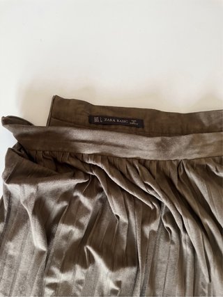 Falda midi plisada Zara Talla L