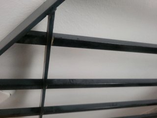 Pareja de rejas de hierro macizo