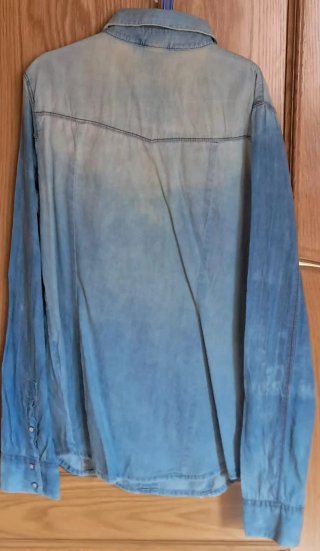 Camisa vaquera degradada azul