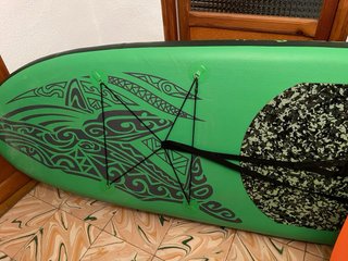 Tabla Paddle Surf Verde con Diseño con 2 remos
