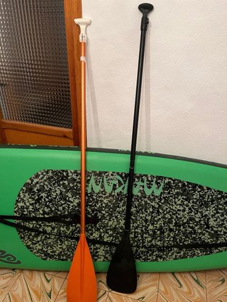 Tabla Paddle Surf Verde con Diseño con 2 remos