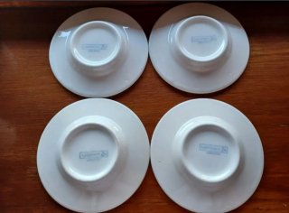 Juego 4 tazas café Luminarc porcelana blanca