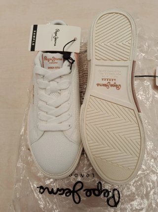 Zapatillas Pepe Jeans blancas y rosa T 37 NUEVAS