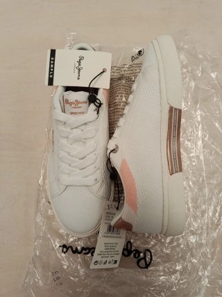 Zapatillas Pepe Jeans blancas y rosa T 37 NUEVAS